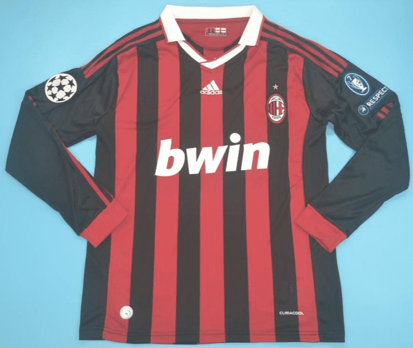 A.C. Milan 2009-10, Home, Long Sleeve with UCL