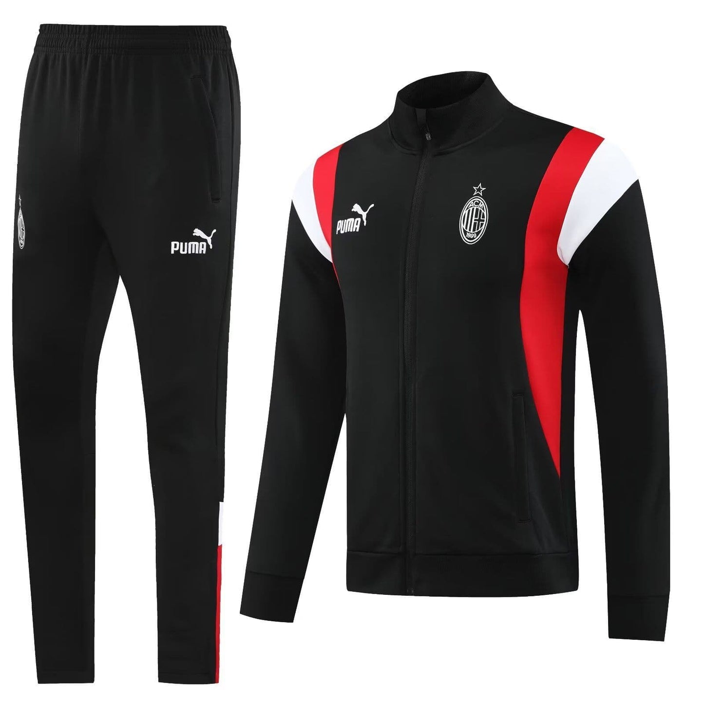 AC Milan 23-24, Black with Red White Tracksuit