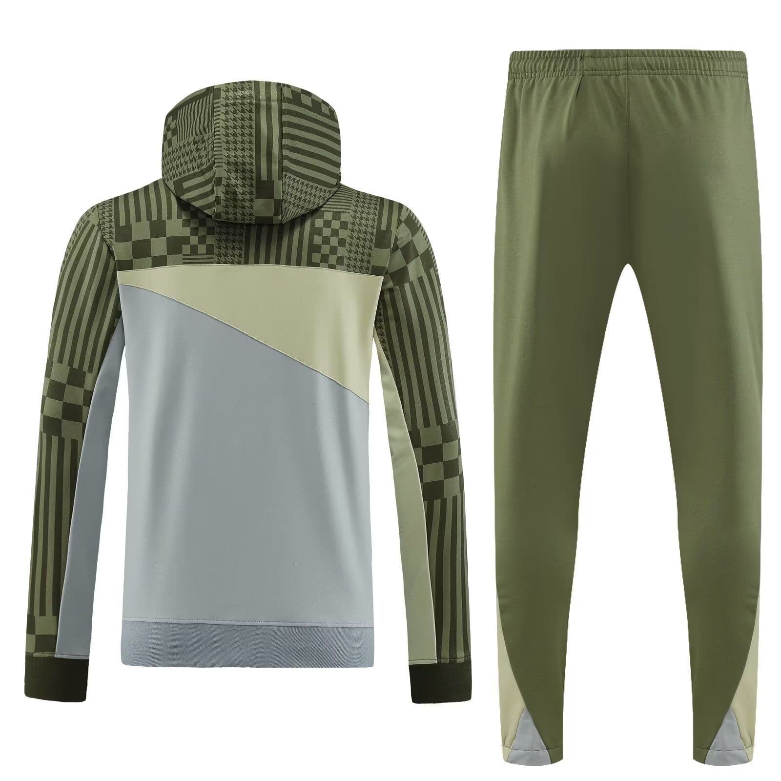 AC Milan 23-24, Grey and Green Tracksuit with Hood