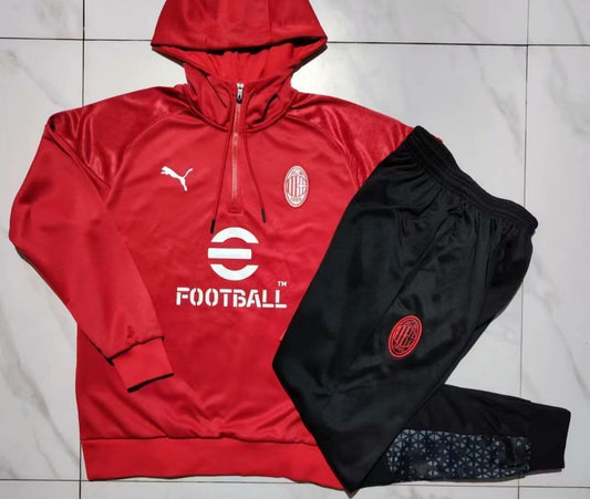 AC Milan 23-24, Red Tracksuit with Hood Kid Size