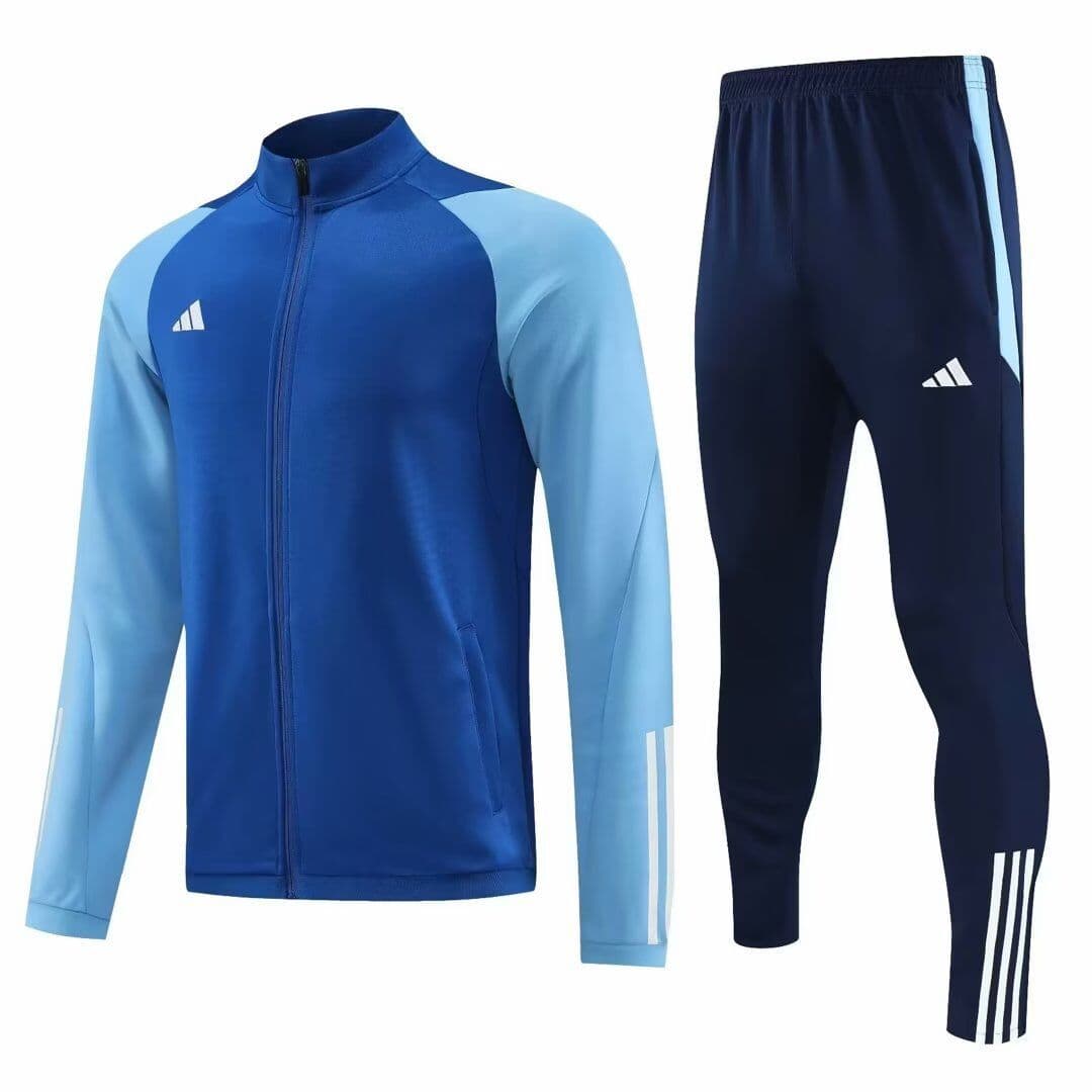 Adidas Blue & Light Blue Sleeves Tracksuit