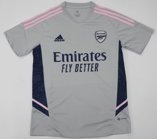 Arsenal 2022, Grey with Dark Blue Training Shirts