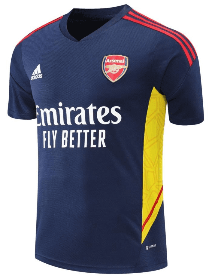 Arsenal 2023, Dark Blue  with Yellow Training Shirt