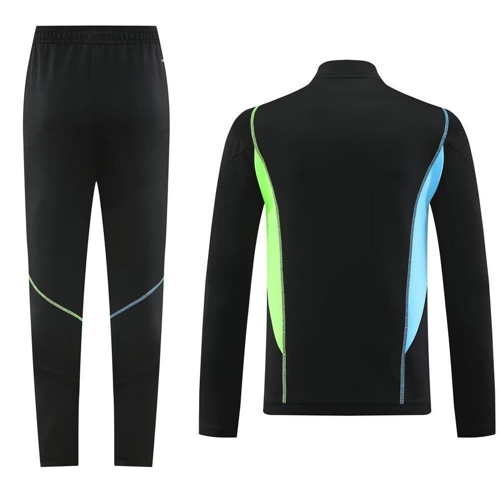 Arsenal 23-24, Black with Green Blue Tracksuit