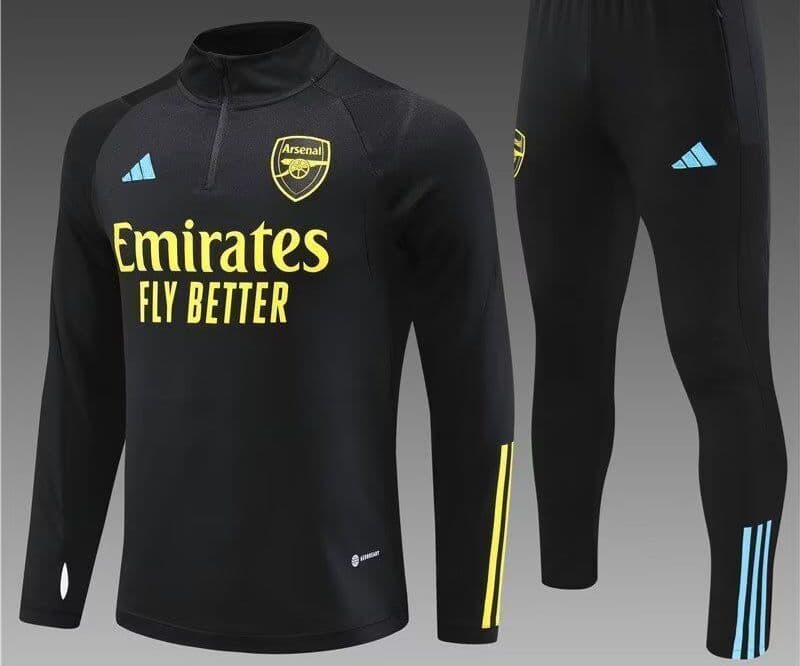 Arsenal 23-24, Black with Yellow Tracksuit Kid Size