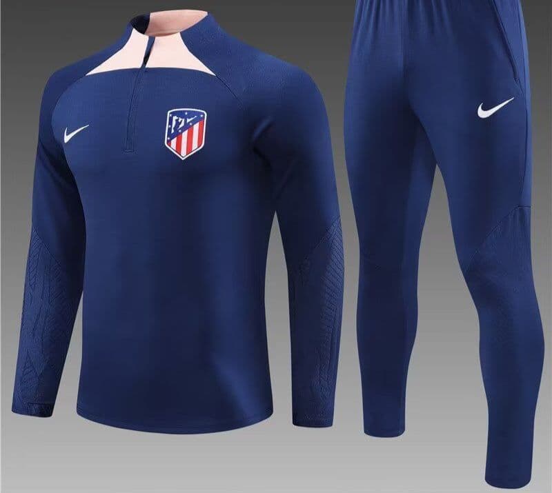 Atletico Madrid 23-24, Dark Blue with Pink Tracksuit Kid Size