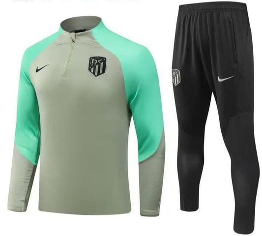 Atletico Madrid 23-24, Grey with Green Tracksuit Kid Size