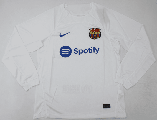 Barcelona 2023-24,  White Away Long Sleeve Player Version