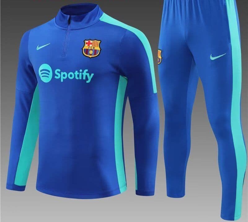 Barcelona 23-24, Blue with Green Tracksuit Kid Size