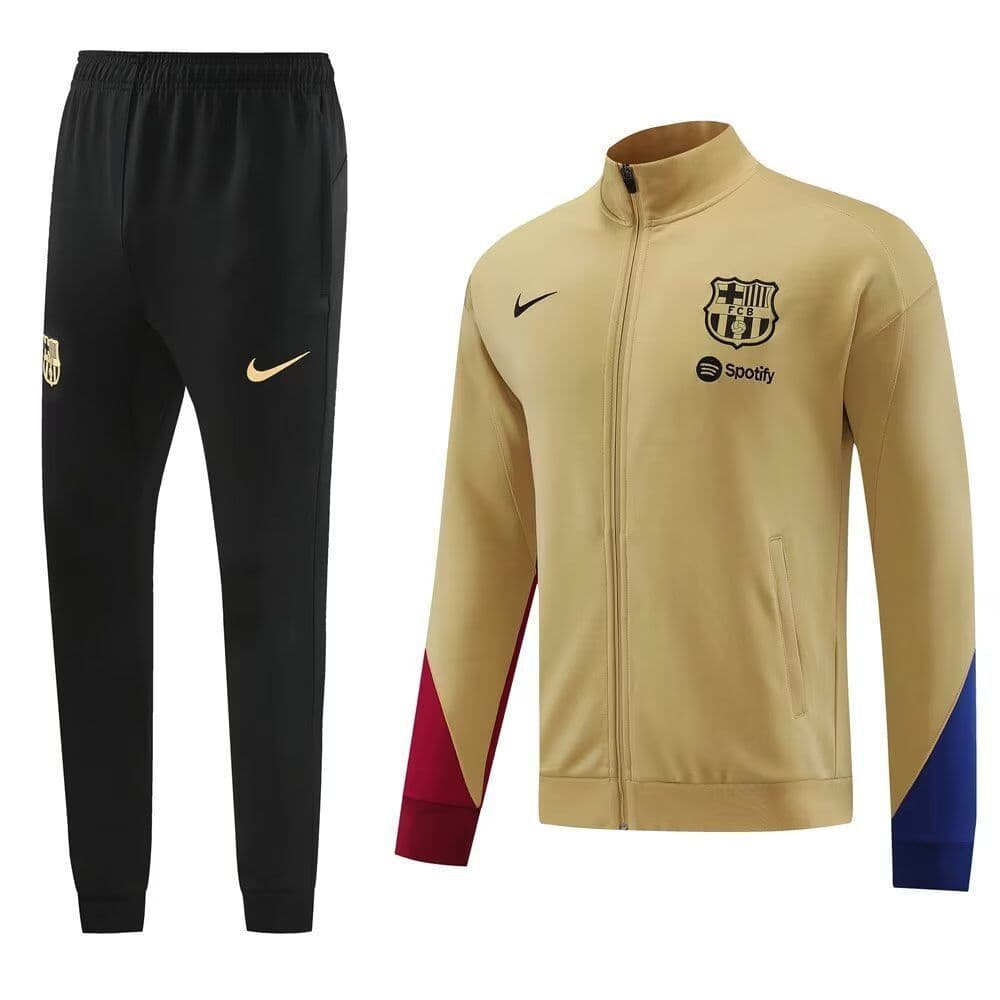 Barcelona 23-24, Gold with Red Blue Tracksuit