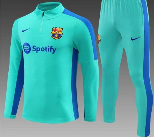 Barcelona 23-24, Green with Blue Tracksuit Kid Size