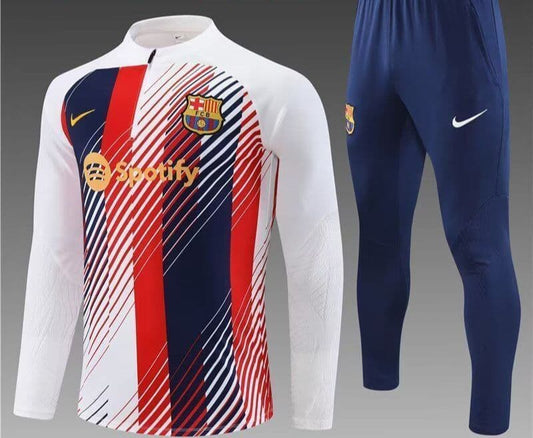 Barcelona 23-24, White with Blue Red Tracksuit Kid Size