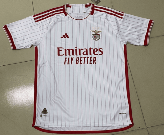 Benfica 2023-24, White with Red Line Training Shirts