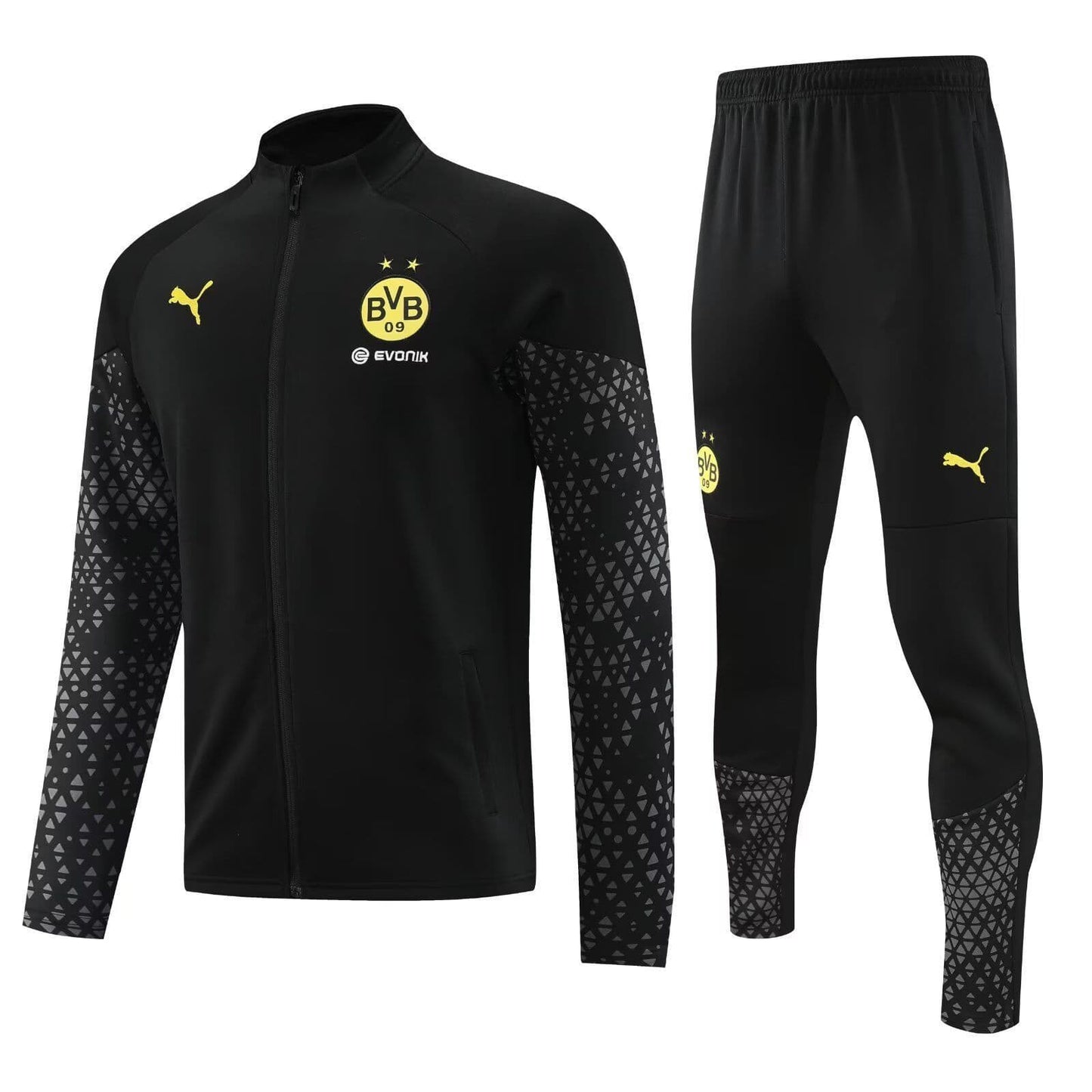 Borussia Dortmund 23-24, Black with Grey Tracksuit