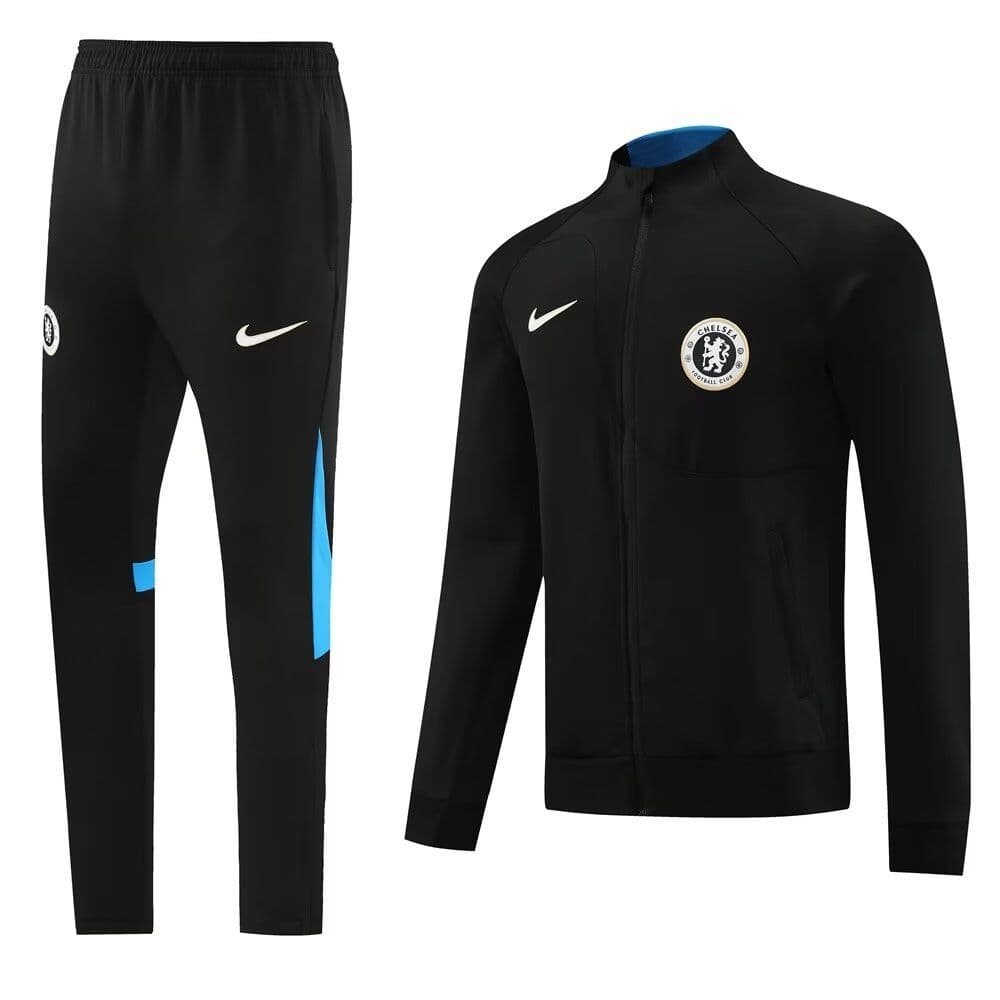 Chelsea 23-24,  Black with Blue Tracksuit