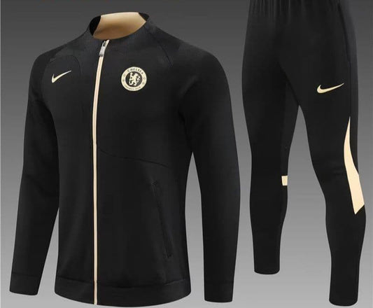 Chelsea 23-24, Black with Gold Tracksuit Kid Size