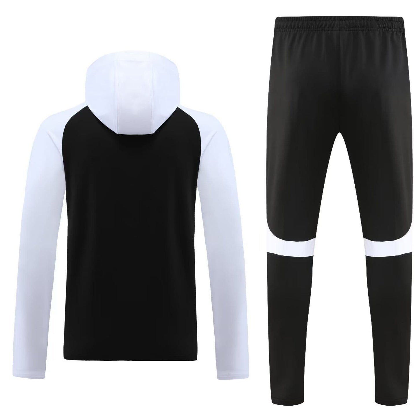 Chelsea 23-24, Black with White Tracksuit with Hood Tracksuit