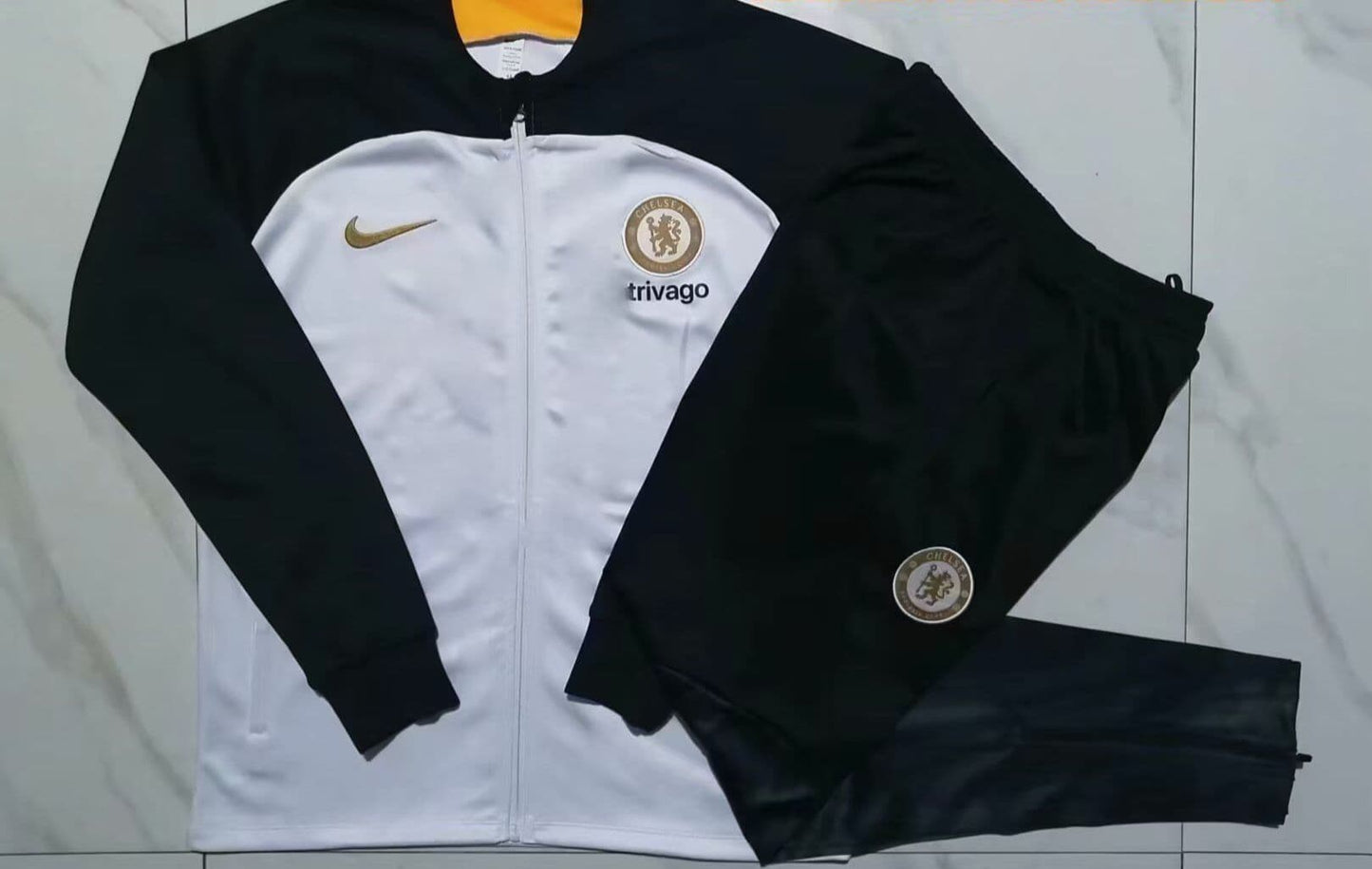 Chelsea 23-24, White with Black Tracksuit Kid Size