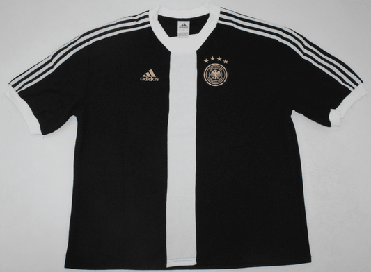 Germany Retro Version Black with White Jersey