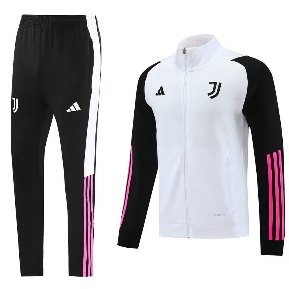 Juventus 23-24, White with Black Sleeve Tracksuit