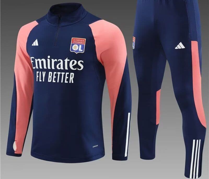 Lyon 23-24, Dark Blue with Pink Tracksuit Kid Size