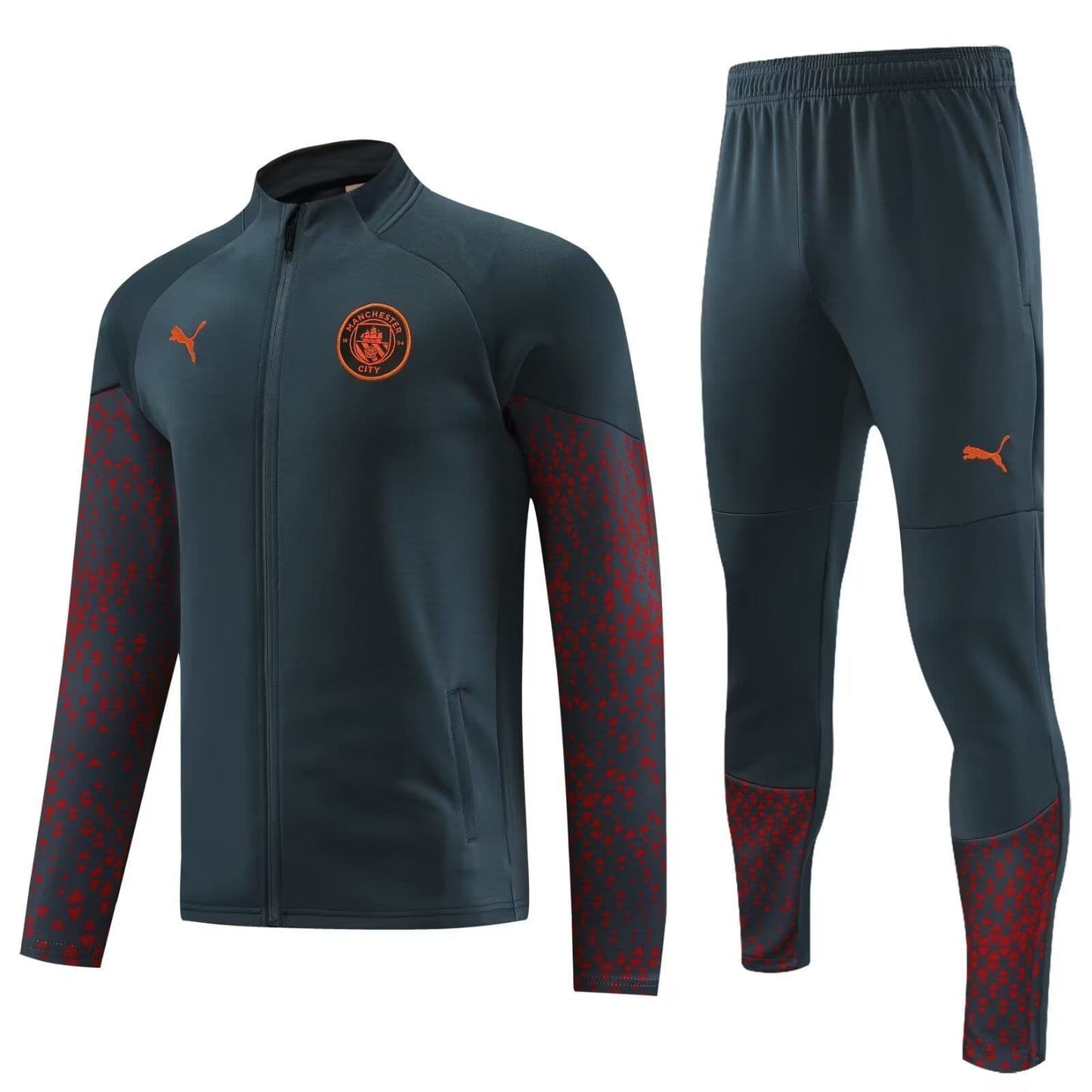 Manchester City 23-24, Grey with Red Tracksuit