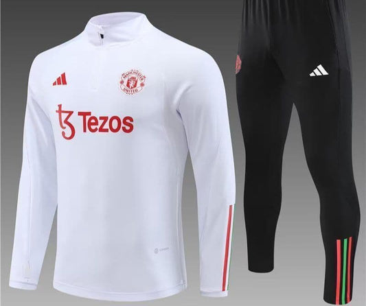 Manchester United 23-24, White Tracksuits Kid Size