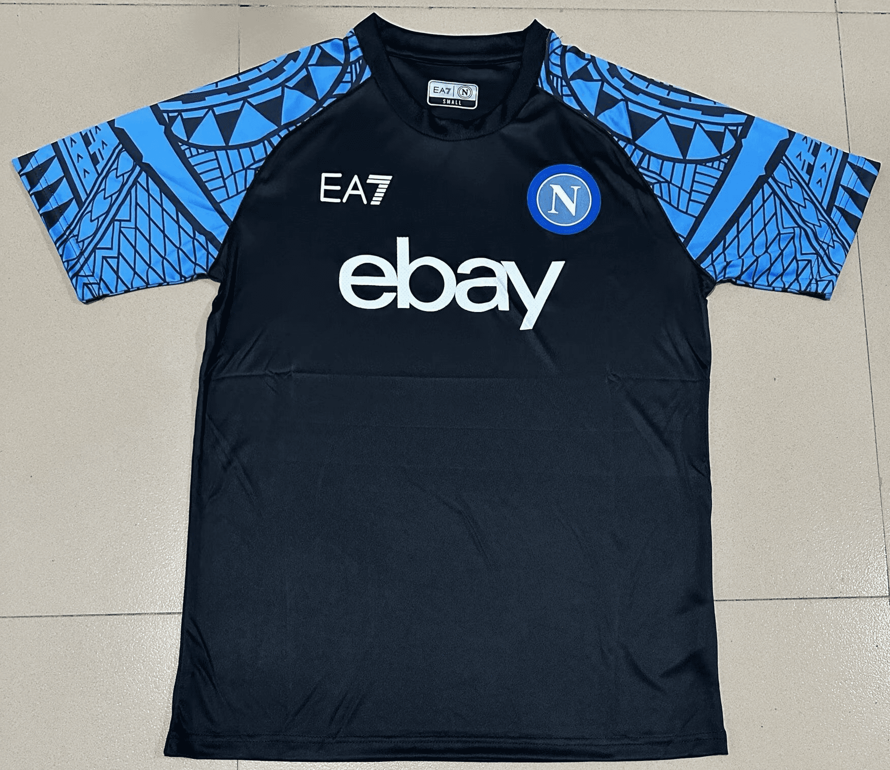 Napoli 2023-24, Black with Blue Training Shirts