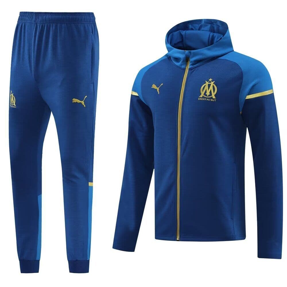 Olympique de Marseille  23-24, Dark Blue Tracksuit with Hood