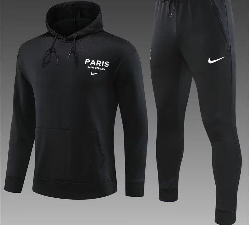 Paris Saint-Germain 2023, Black Tracksuit with Hood Kid Size