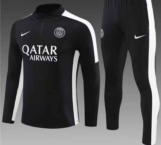 Paris Saint-Germain 2023, Black with White Tracksuit Kid Size