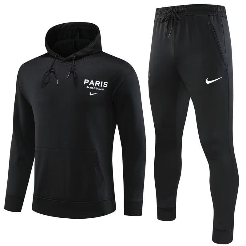 Paris Saint-Germain 23-24, Black Tracksuits with Hood