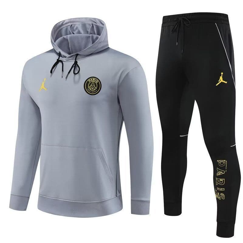 Paris Saint-Germain 23-24, Grey Tracksuit with Hood