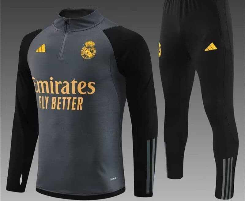 Real Madrid 23-24, Grey Tracksuits Kid Size