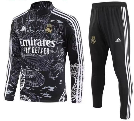 Real Madrid Black Dragon Tracksuit Kid Size