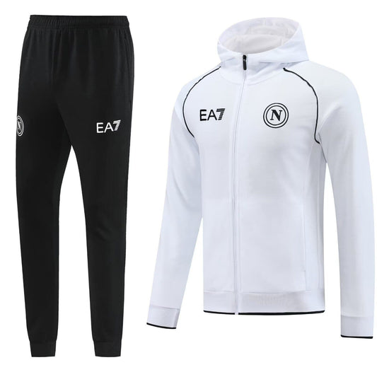 SSC Napoli 23-24, White Tracksuit with Hood