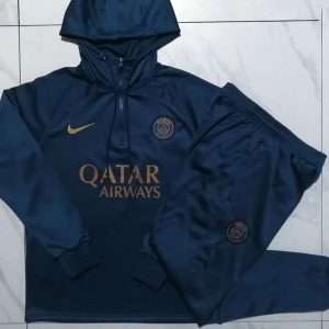 Al-Nassr 23-24, Dark Blue Tracksuit with Hood Kid Size