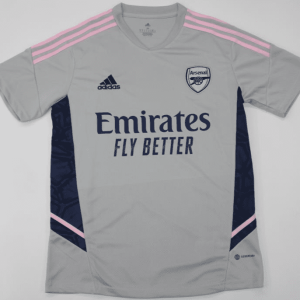 Arsenal 2022, Grey with Dark Blue Training Shirts