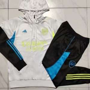 Arsenal 23-24, White Tracksuit with Hood Kid Size