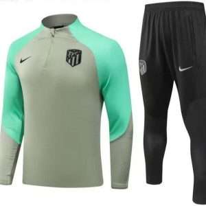 Atletico Madrid 23-24, Grey with Green Tracksuit Kid Size