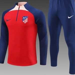 Atletico Madrid 23-24, Red with Dark Blue Sleeve Tracksuit Kid Size