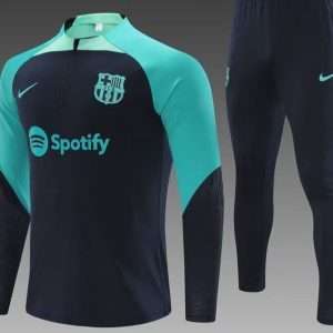 Barcelona 23-24, Dark Blue with Green Tracksuit Kid Size
