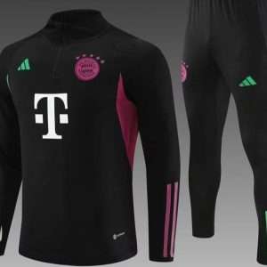 Bayern Munich 23-24, Black with Green Purple Tracksuit Kid Size