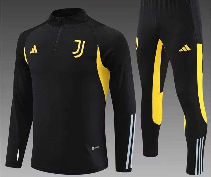 Juventus 23-24, Black with Yellow Tracksuit Kid Size