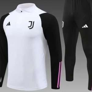 Juventus 23-24, White with Black Sleeve Tracksuit Kid Size