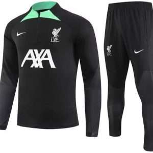 Liverpool 23-24, Black with Green Tracksuit Kid Size