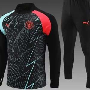 Manchester City 23-24, Black with Green Tracksuit Kid Size