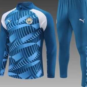Manchester City 23-24, Blue with White Tracksuit Kid Size