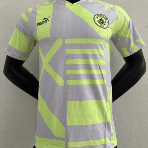 Manchester City 23-24, Green Grey Training Shirts Players Version