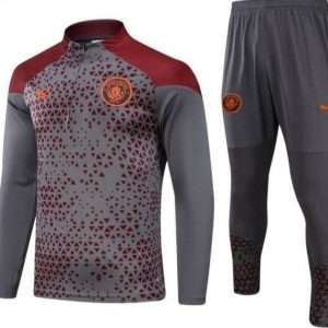 Manchester City 23-24, Grey with Red Tracksuit Kid Size